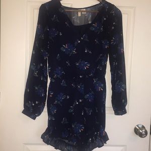 Navy blue long sleeve romper